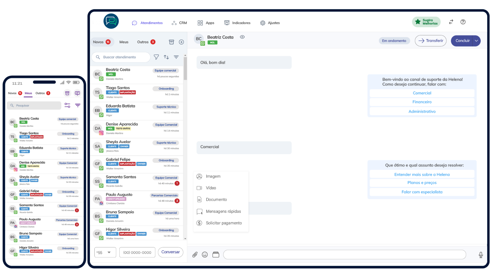 Imagem do sistema Helena